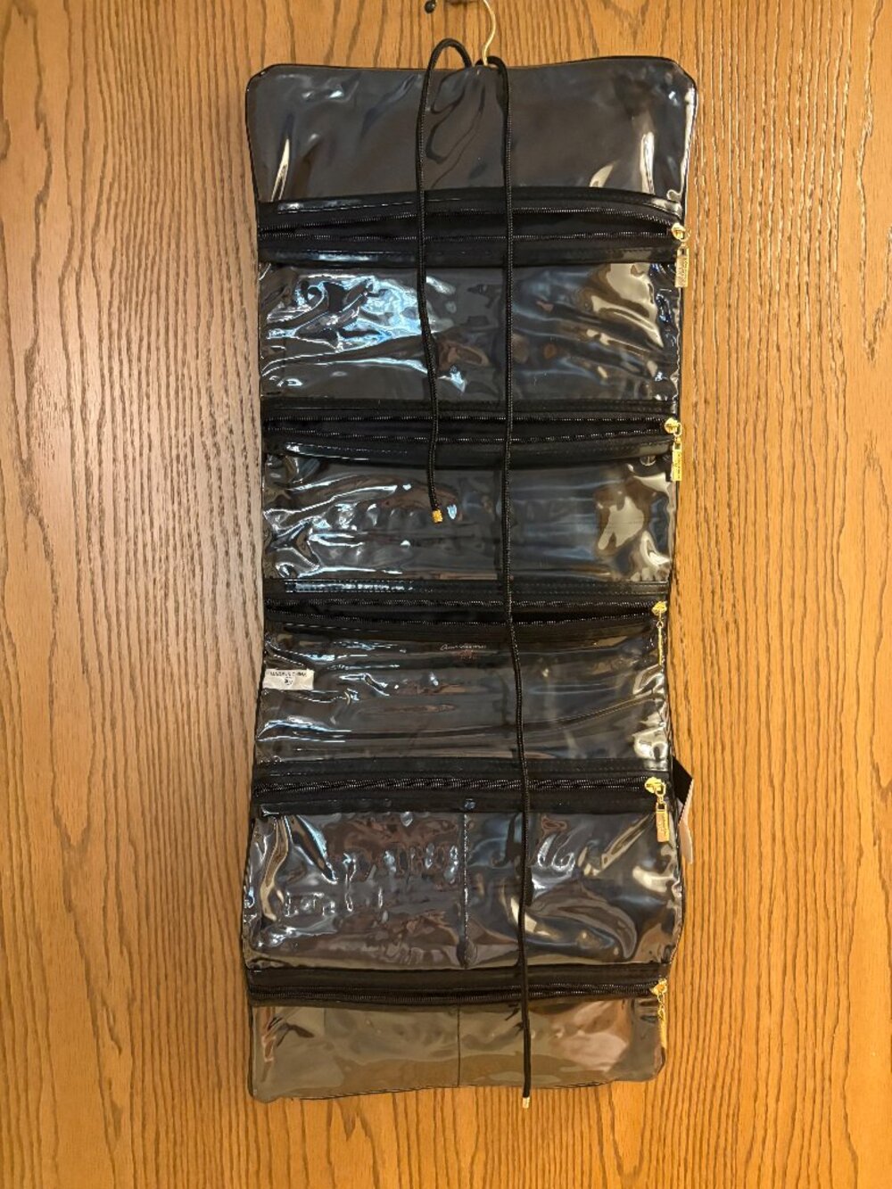 NWT Black Hanging & Folding Makeup Bag from Americana by Sharif